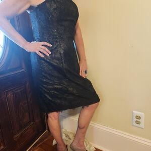 Monique Lhuillier Black Strapless Dress